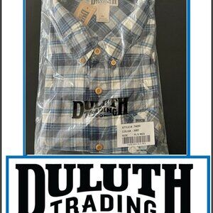 Duluth Trading Co Men's Blue Plaid Shirt